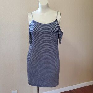 Bailey 44 Striped Cold Shoulder Dress L